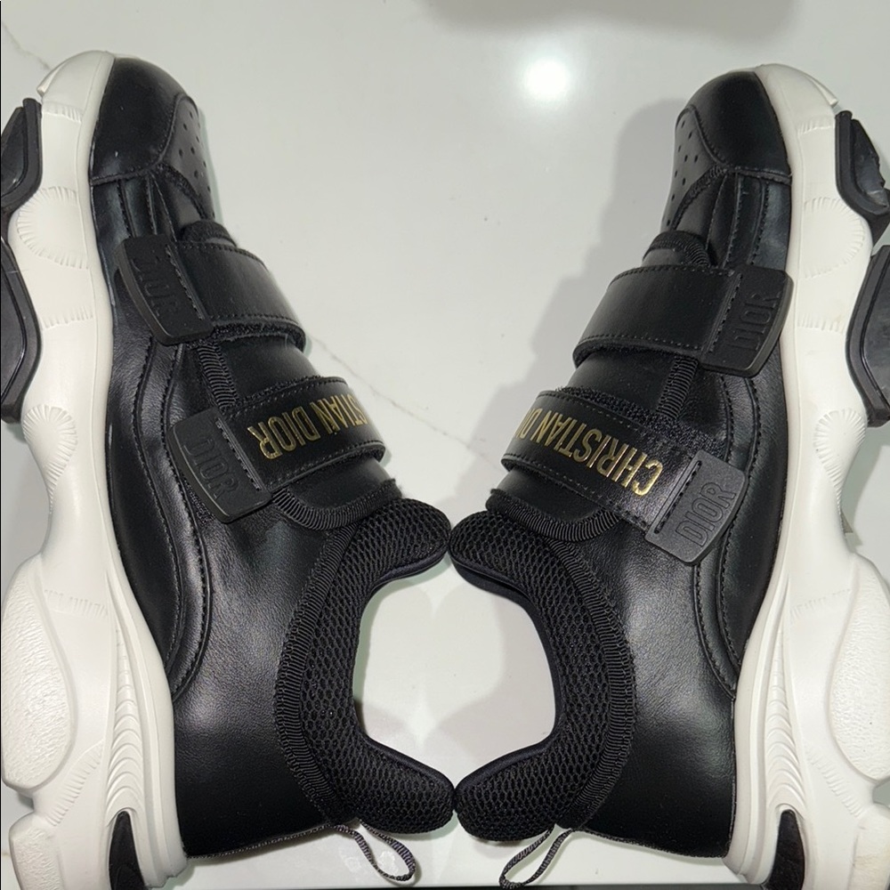 Dior Black Sneakers with Gold Accents - Picture 6 of 7